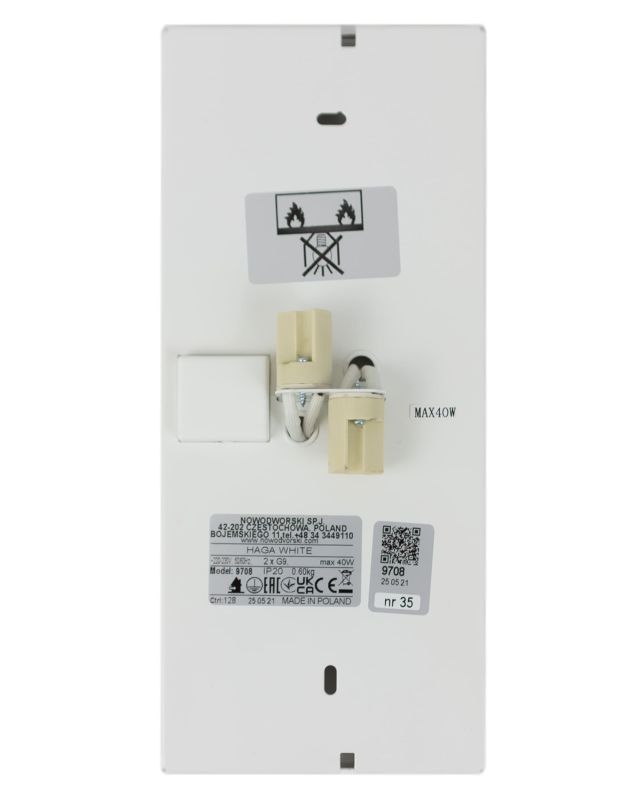 Светильник настенный Nowodvorski HAGA WHITE