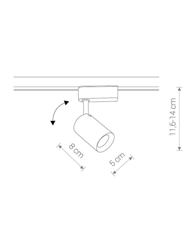 Трековий світильник Nowodvorski IRIS LED WHITE 7W, 4000K