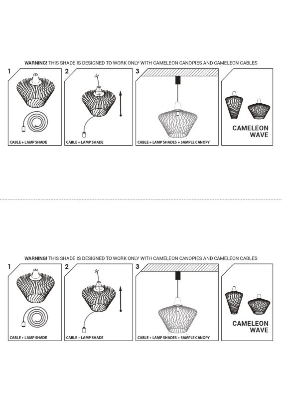 8600 Плафон для світильника CAMELEON WAVE GOLD L PL