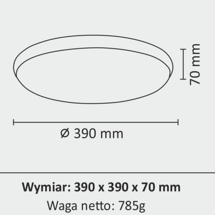 Потолочный светильник Goldlux Kern Led 1x24W 4000K 2500Lm IP20 BK