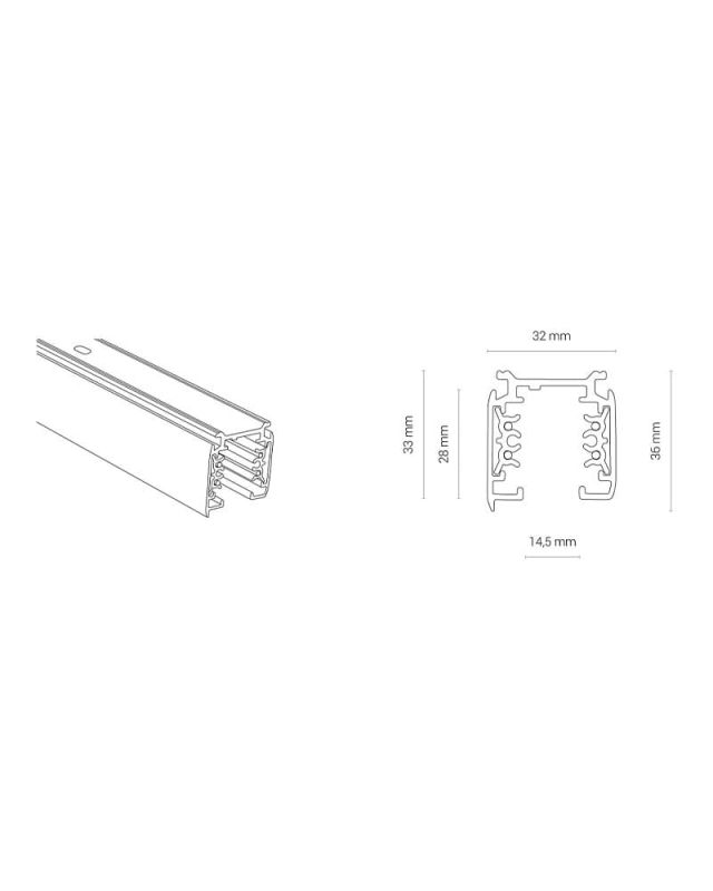 Шинопровід накладний Nowodvorski CTLS TRACK 3 CIRTUIT BLACK 2M CN