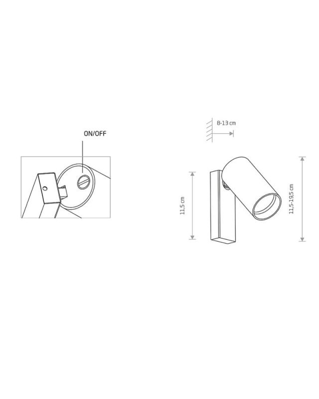 Спот світильник Nowodvorski MONO KINKIET I SOLID BRASS