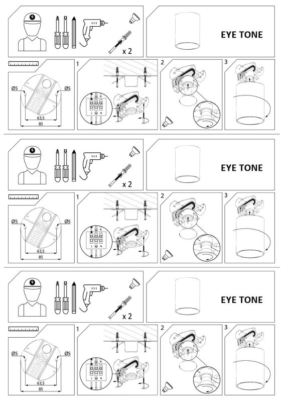 Точковий світильник Nowodvorski EYE TONE WHITE/WHITE