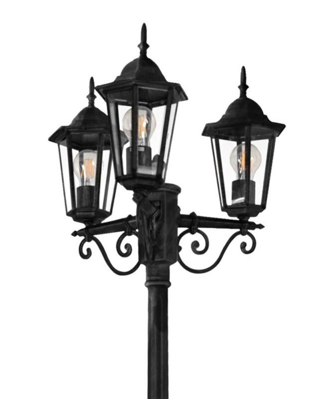 Вуличний світильник Goldlux Liguria E27 3x20W IP43 BK