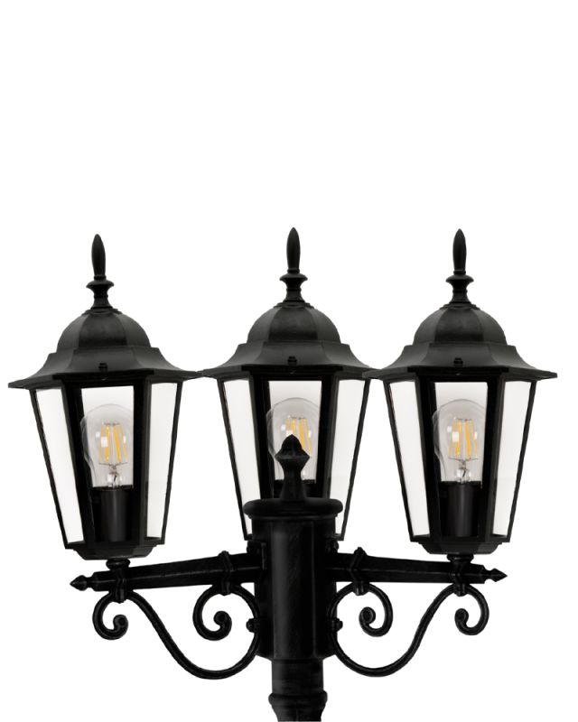 Вуличний світильник Goldlux Liguria E27 3x20W IP43 BK