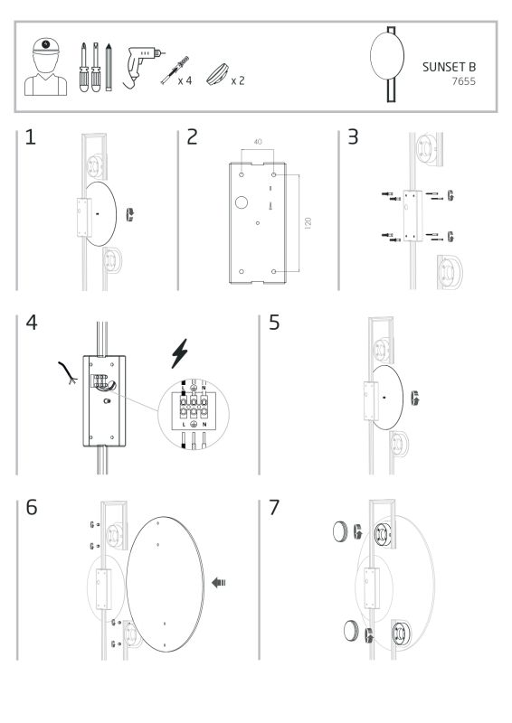 7655 Світильник Nowodvorski SUNSET B PL