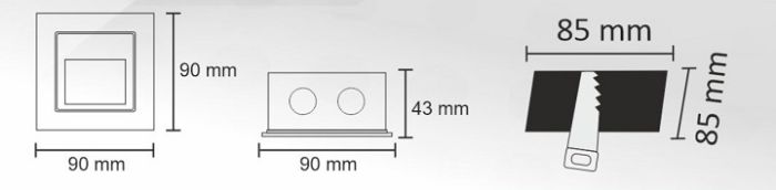 Точечный светильник Goldlux Q7 Led 1x3W 4000K 45Lm IP20 GR