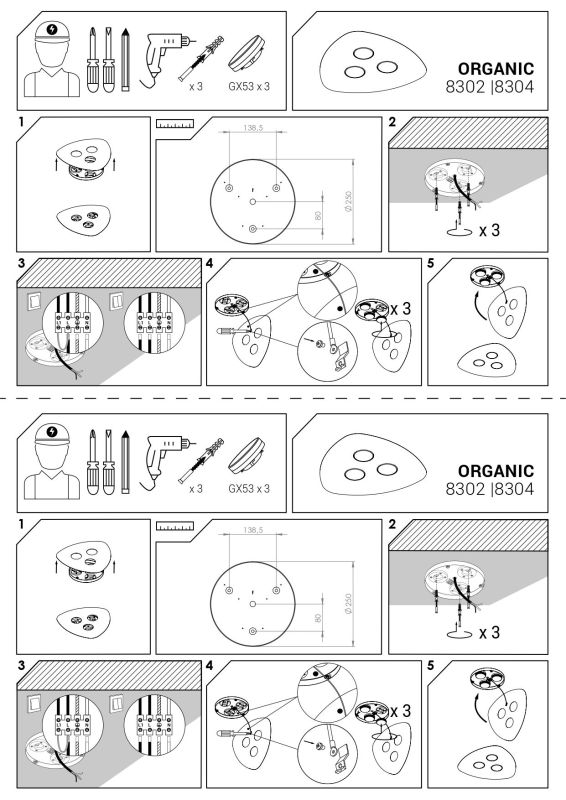 Светильник Nowodvorski ORGANIC BLACK III