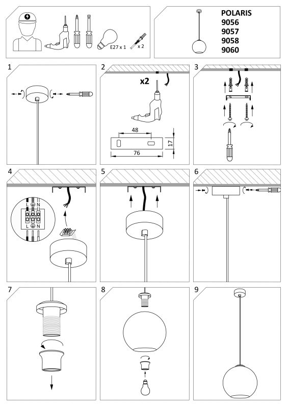Подвесной светильник Nowodvorski POLARIS COPPER