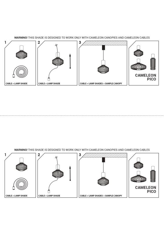 8588 Абажур Nowodvorski CAMELEON PICO C BL/G PL