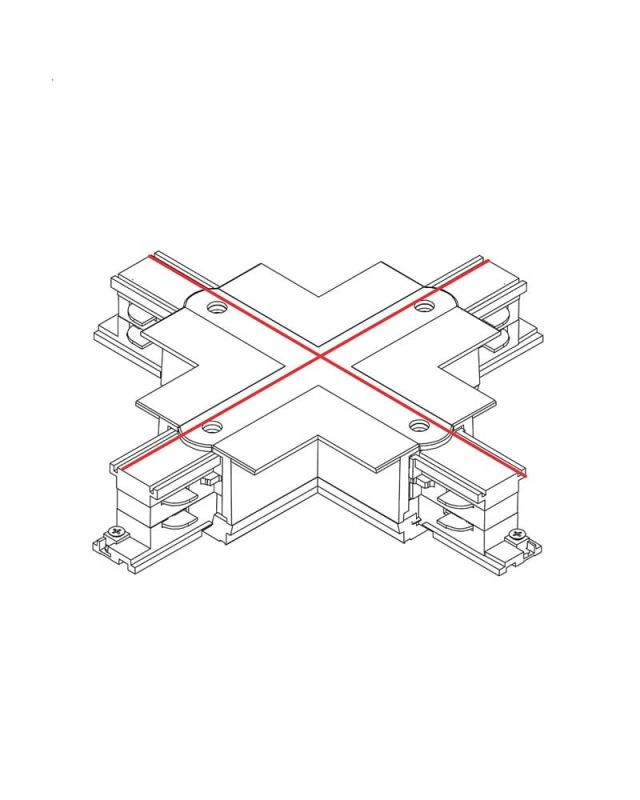 З'єднувач Nowodvorski CTLS RECESSED POWER X CONNECTOR WHITE CN