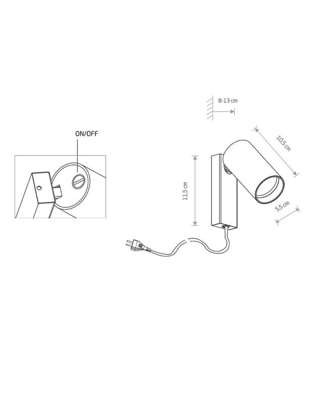 Спот светильник Nowodvorski MONO KINKIET I SOLID BRASS Z