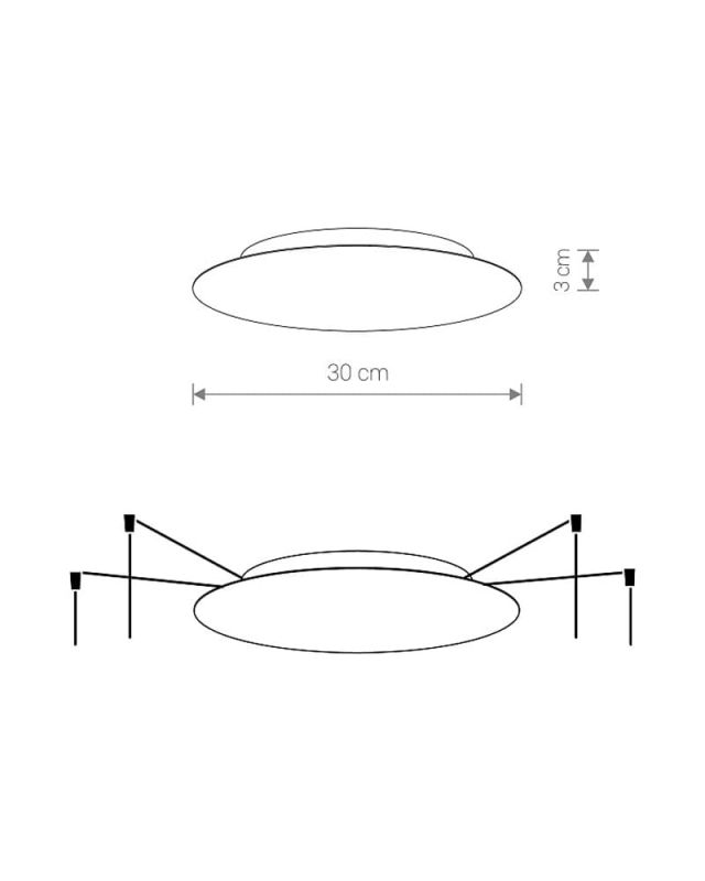 8563 Потолочна основа для світильника CAMELEON CANOPY A BLACK II PL