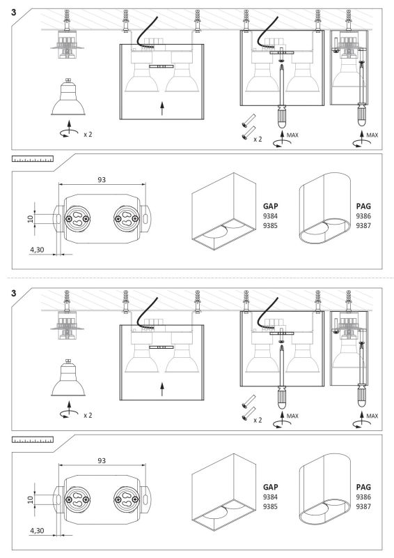 Точечный светильник Nowodvorski GAP BLACK