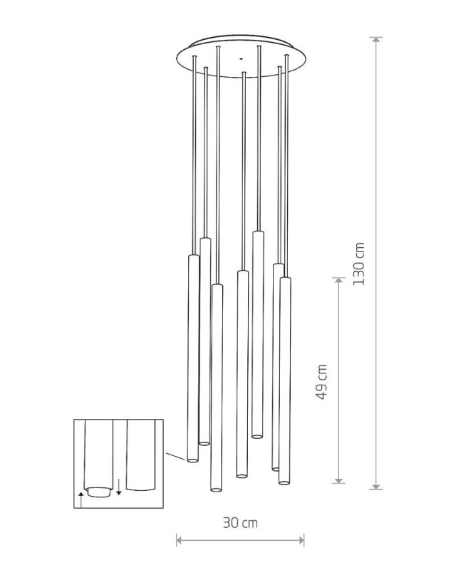 Підвісний світильник Nowodvorski LASER BLACK VII