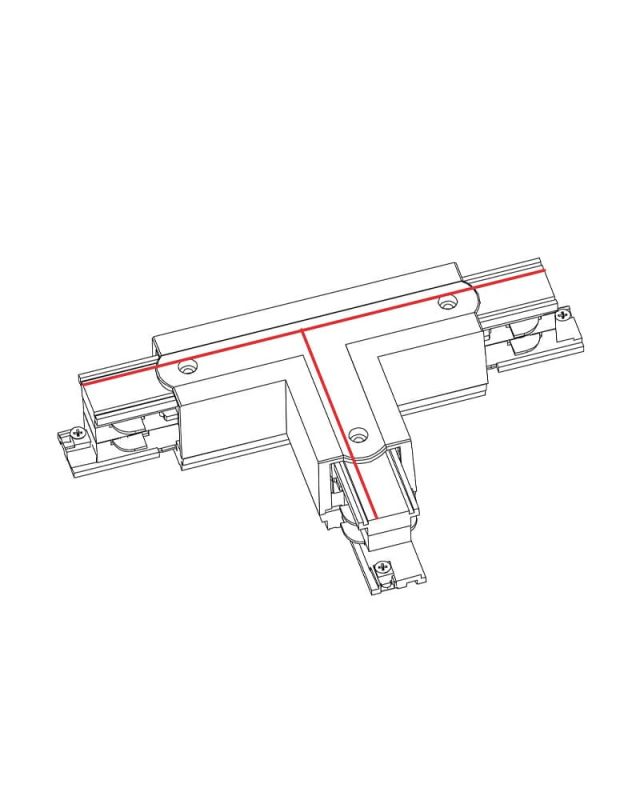 8703 З'єднувач Nowodvorski CTLS POWER T CONNECTOR RIGHT 2 WHITE (T-R2) CN