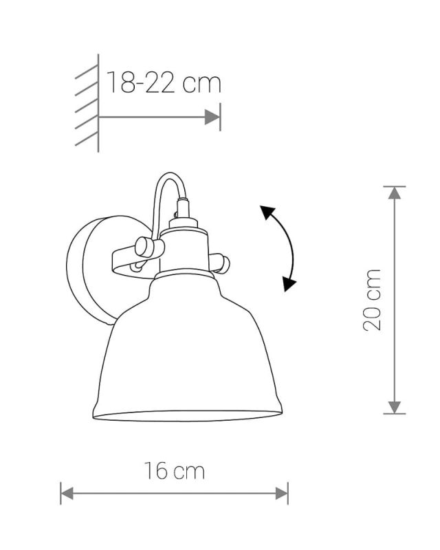 Бра Nowodvorski AMALFI SMOKED I