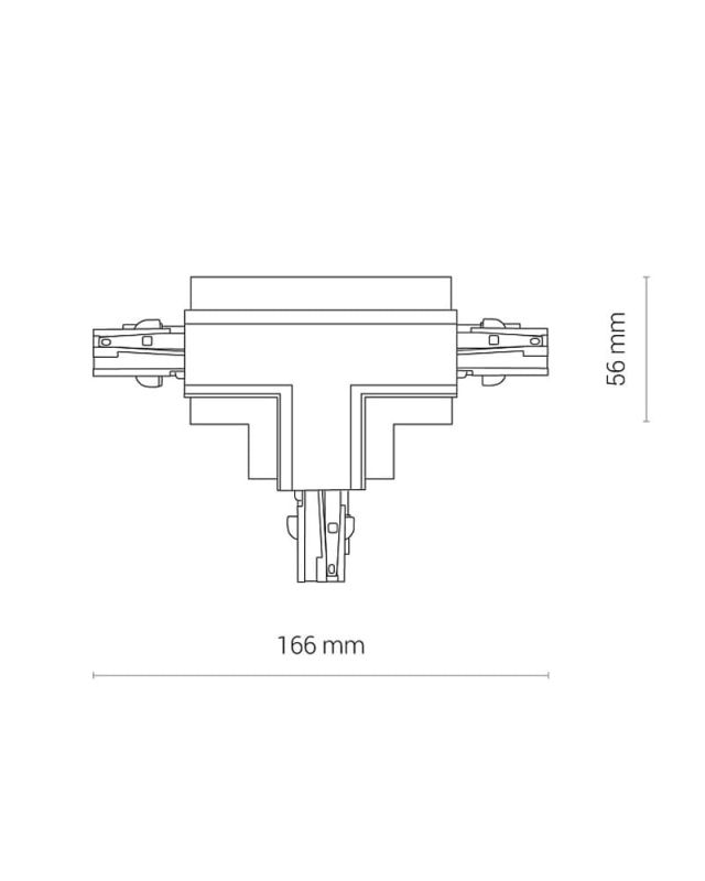 З'єднувач Nowodvorski CTLS RECESSED POWER T CONNECTOR , RIGHT 2 (T-R2) BLACK CN