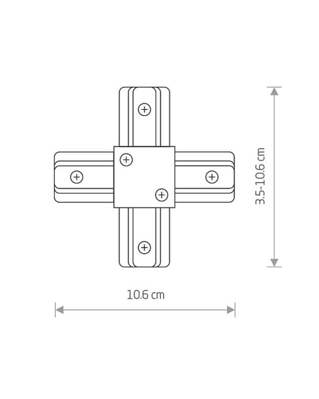 Соединитель Nowodvorski PROFILE X-CONNECTOR WHITE