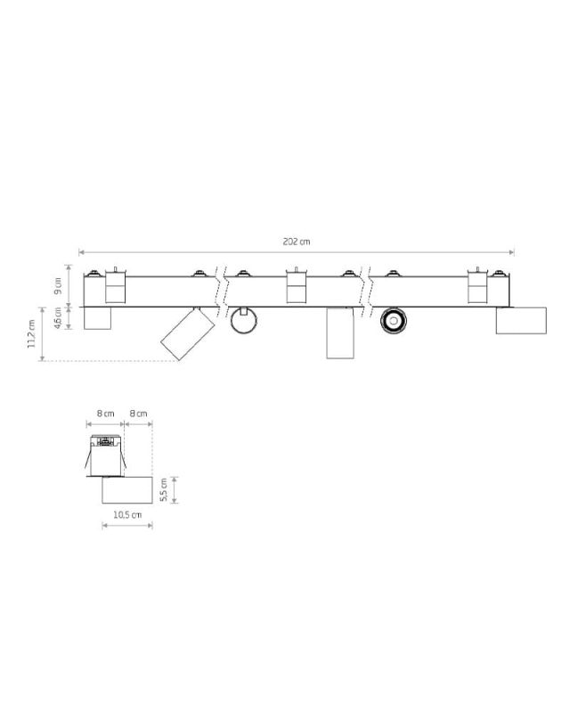 10463 Світильник Nowodvorski MONO DEEP VI BLACK PL