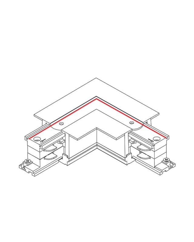 З'єднувач Nowodvorski CTLS RECESSED POWER L CONNECTOR, LEFT ( L-L) BLACK CN