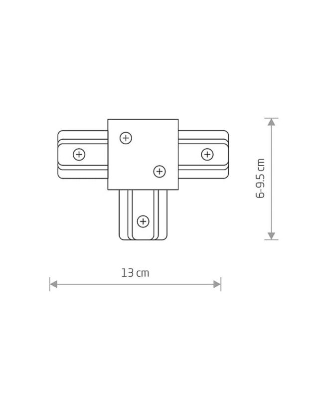 Соединитель Nowodvorski PROFILE RECESSED T-CONNECTOR BLACK