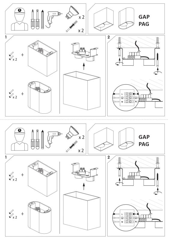 Точечный светильник Nowodvorski GAP BLACK