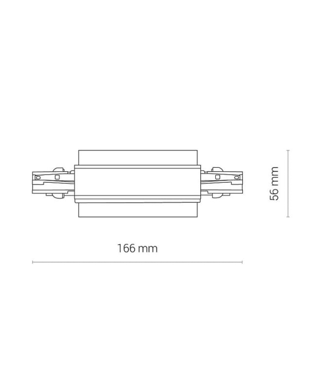 З'єднувач Nowodvorski CTLS RECESSED POWER STRAIGHT CONNECTOR BLACK CN