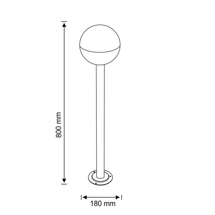 Вуличний світильник Goldlux Ulsa E27 1x12W IP44 BK