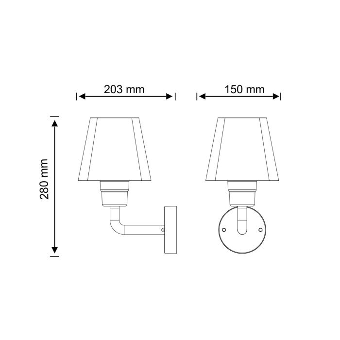 Вуличний світильник Polux Giza E27 10W IP44