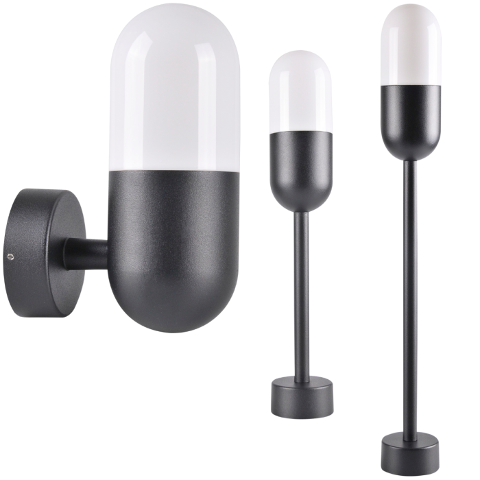 Вуличний світильник Goldlux Horten E27 1x10W IP44 BK