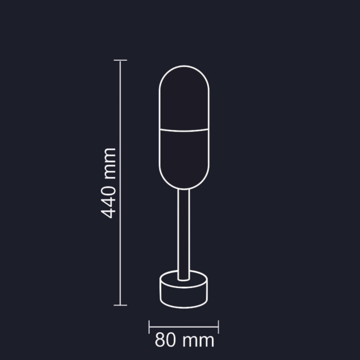 Вуличний світильник Goldlux Horten E27 1x10W IP44 GR