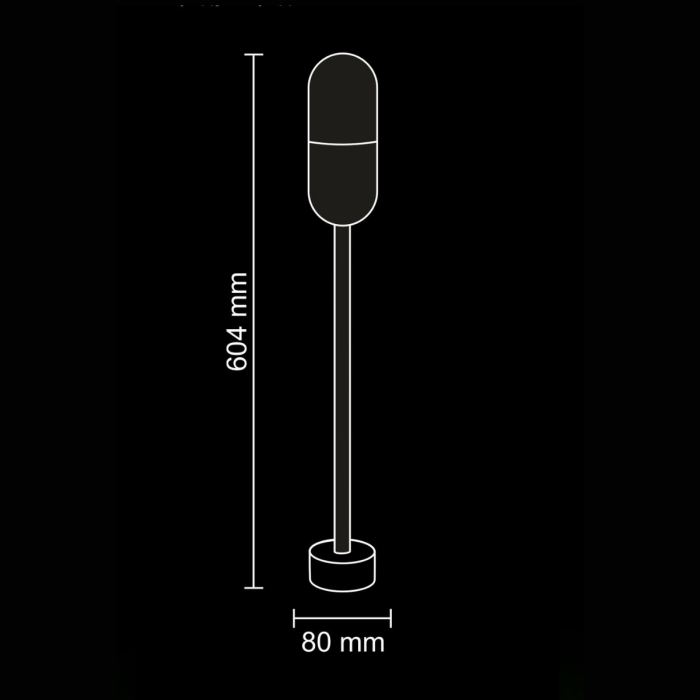 Вуличний світильник Goldlux Horten E27 1x10W IP44 GR
