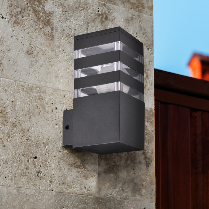 Вуличний світильник Goldlux Teksas E27 1x12W IP44 GR