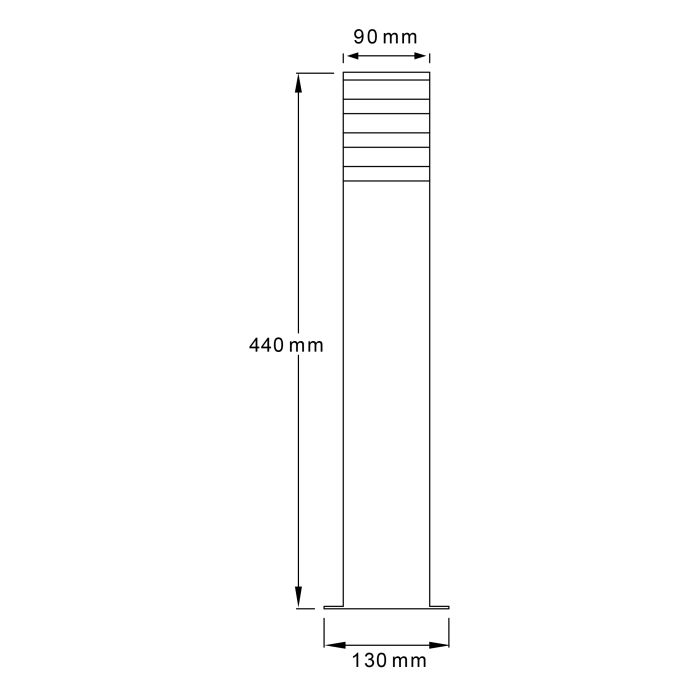 Вуличний світильник Goldlux Teksas E27 1x12W IP44 GR