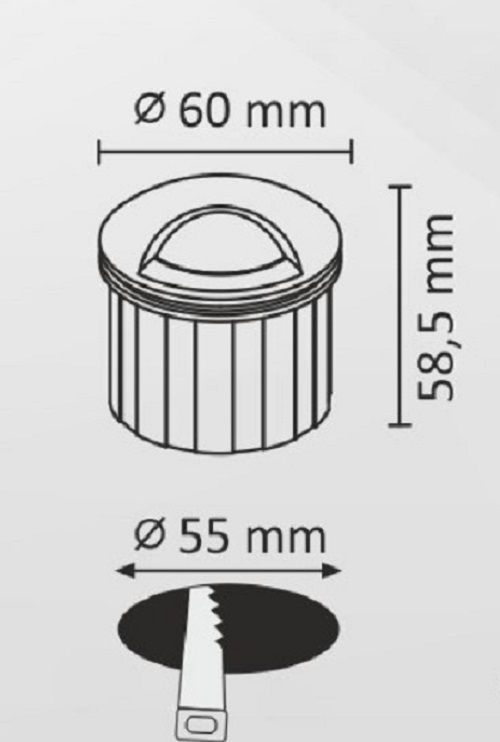 Точечный светильник Goldlux Q5 Led 1x3W 4000K 40Lm IP20 GR