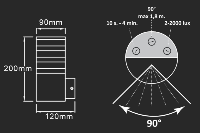 Вуличний світильник Goldlux Teksas E27 1x12W IP44 GR