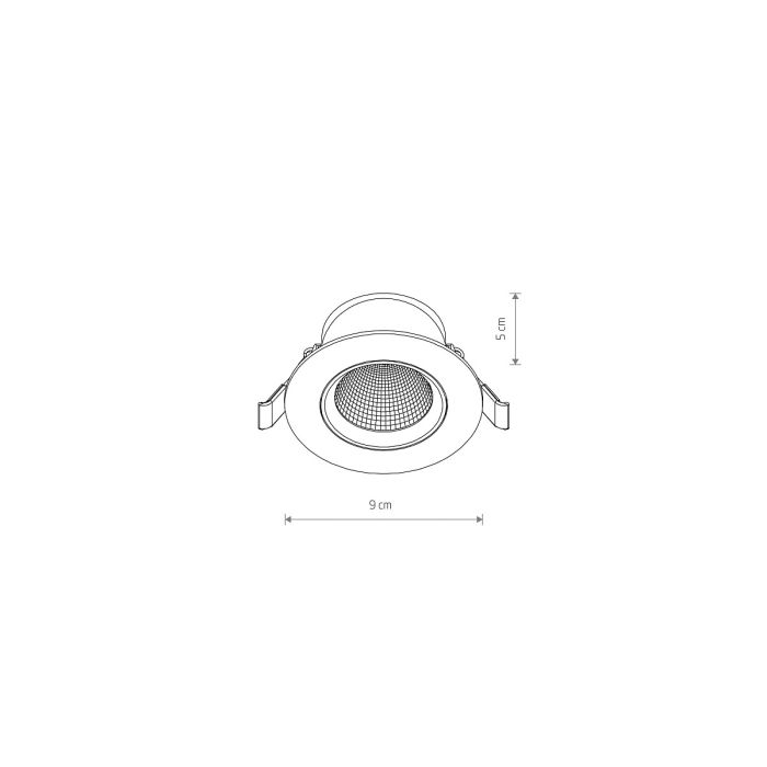 10550 Світильник вбудований Nowodvorski EGINA LED 5W, 4000K, BL CN