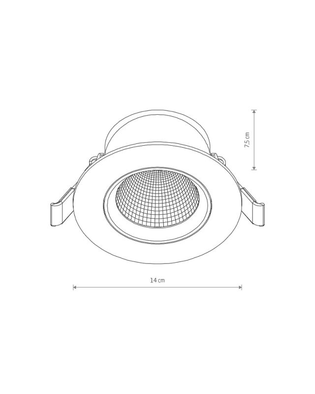 10555 Світильник вбудований Nowodvorski EGINA LED 15W, 3000K, WH CN