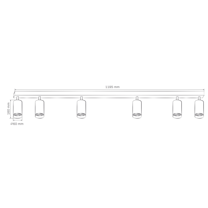 Спот Goldlux Paris GU10 6x10W IP20 BK