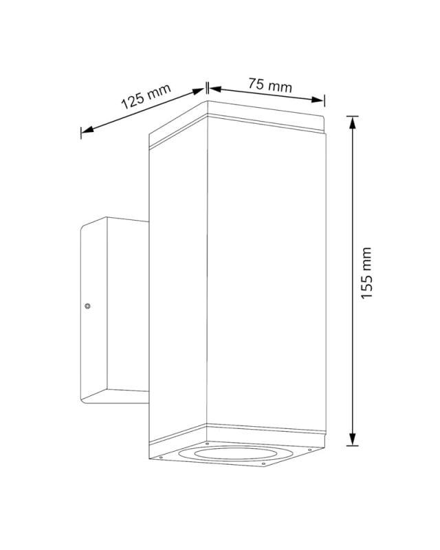Уличный светильник Goldlux Morris GU10 2x12W IP54 BK