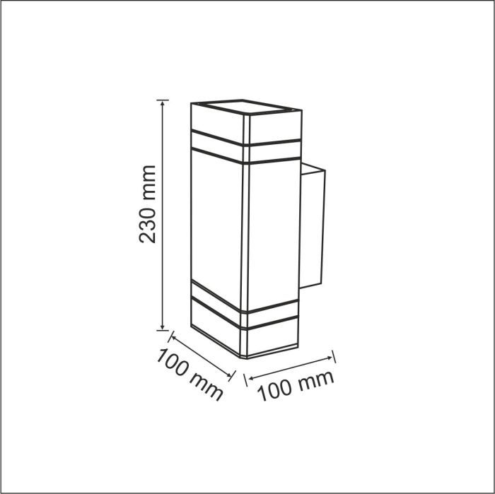 Вуличний світильник Goldlux Gilbert GU10 2x10W IP44 BK