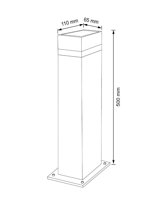 Уличный светильник Goldlux Gilbert GU10 1x10W IP44 BK