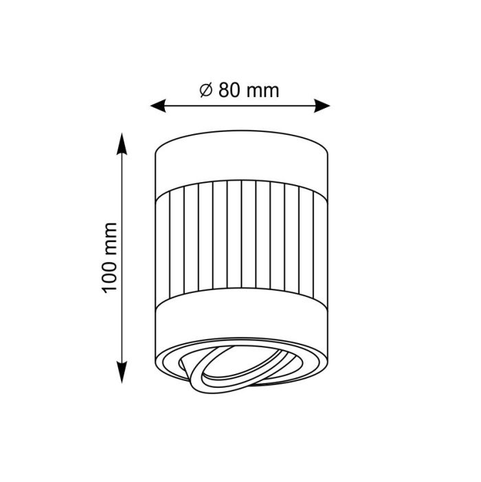 Точковий світильник Goldlux Rubin Paski GU10 10W IP20 білий