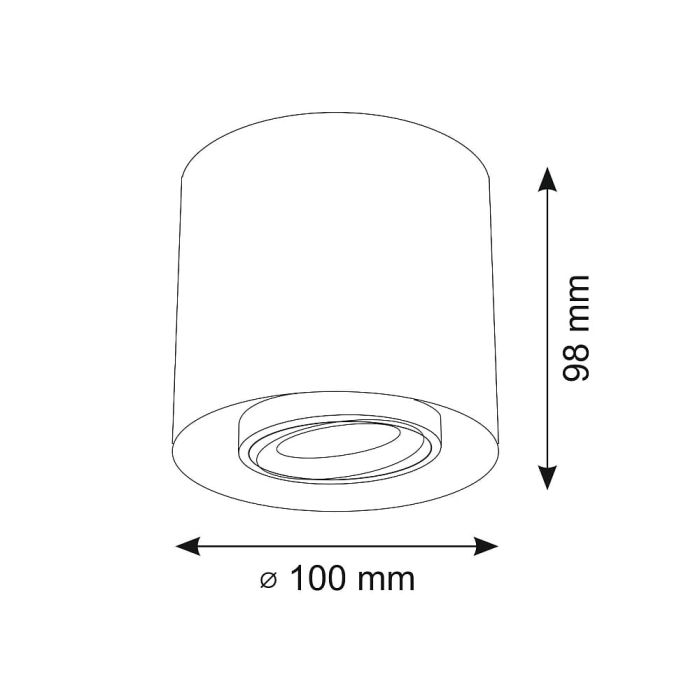 Точковий світильник Goldlux Xeno GU10 1x10W IP20 BK