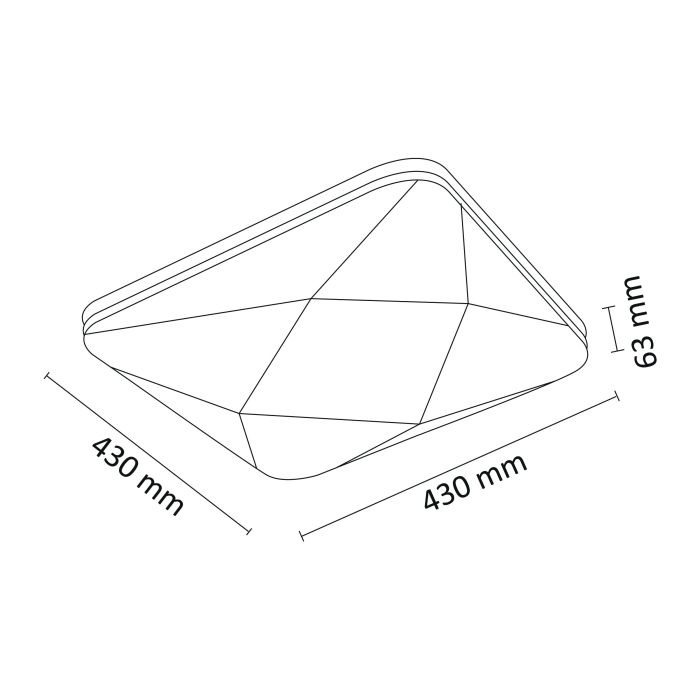 Потолочный светильник Goldlux Kastor Led 1x72W 3000K-4000K-6000K IP20 WH