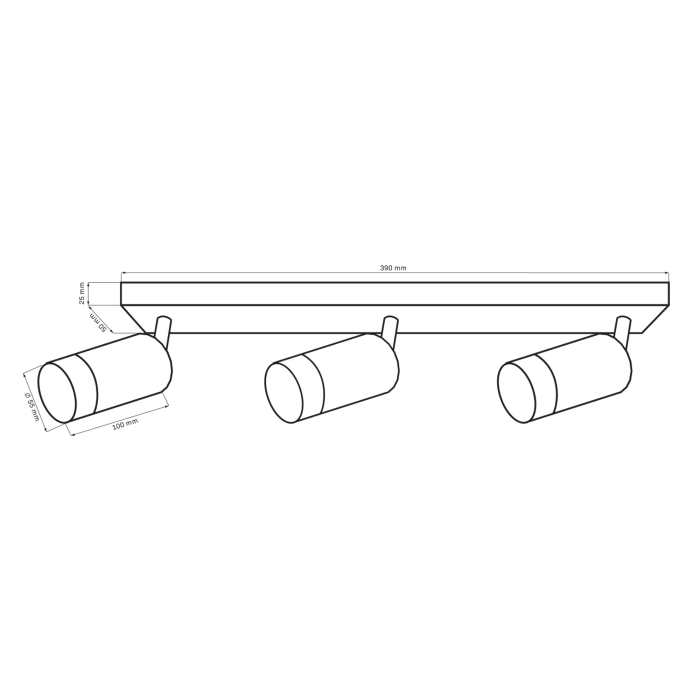 Спот Goldlux Arras GU10 3x10W IP20 WH