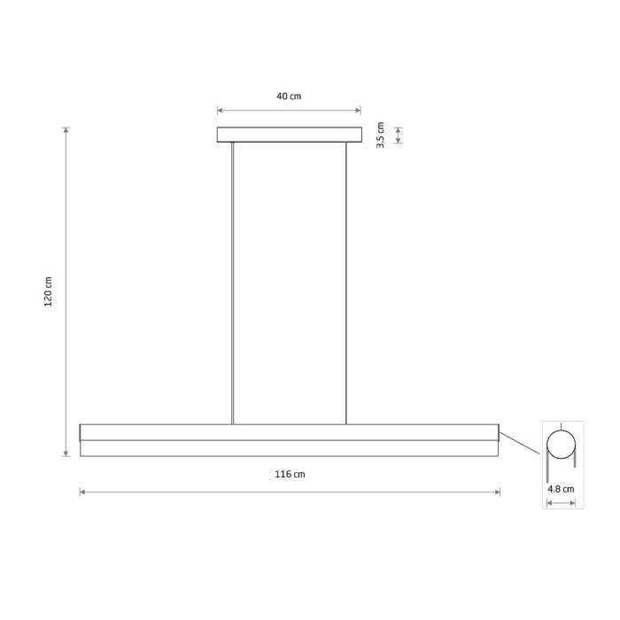 8253 Підвісний світильник Nowodvorski CL Q LED PRO 120 WHITE 3000K PL