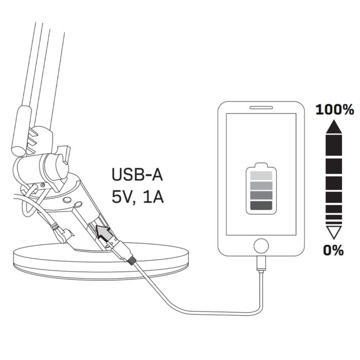 Настольная лампа Goldlux Optimum Led 1x7W IP20 WH