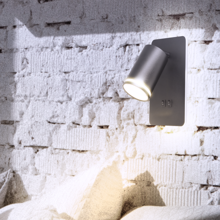 Бра Goldlux Paris GU10+Led 10W+6W IP20 BK